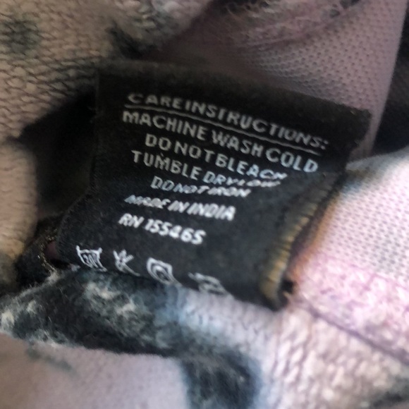 CHNGE Violet Splotch Tie Dye University Hoodie 💜 - Picture 7 of 8